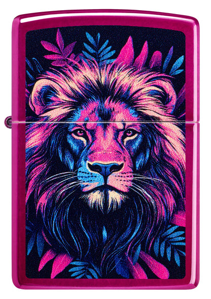 Diseño de león multicolor