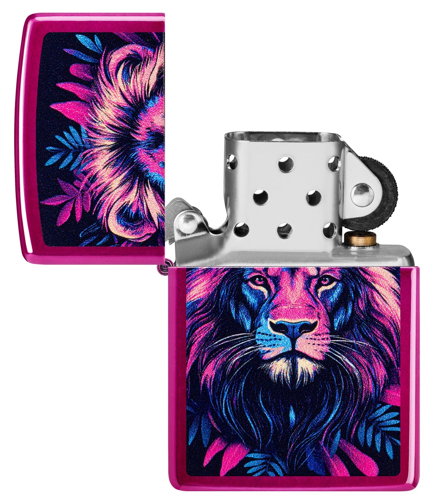 Diseño de león multicolor