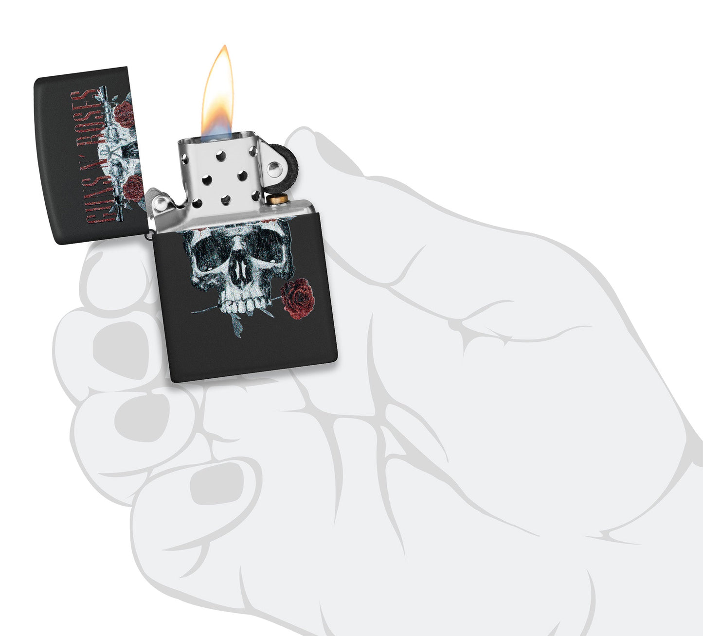 Diseño Flower Skull de Guns N’ Roses