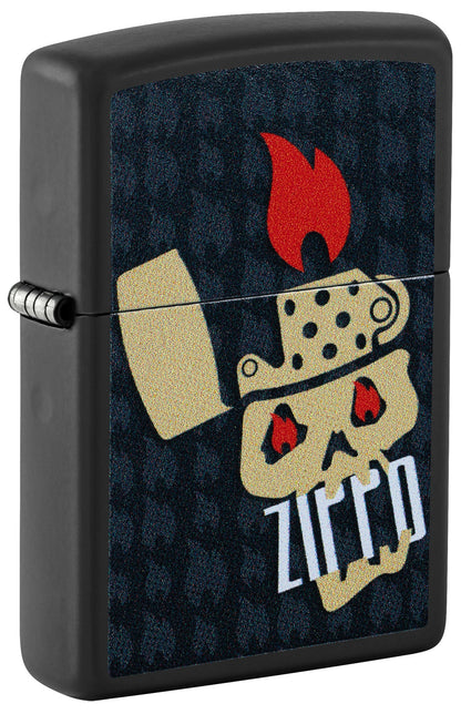 Diseño de calaveras y llamas