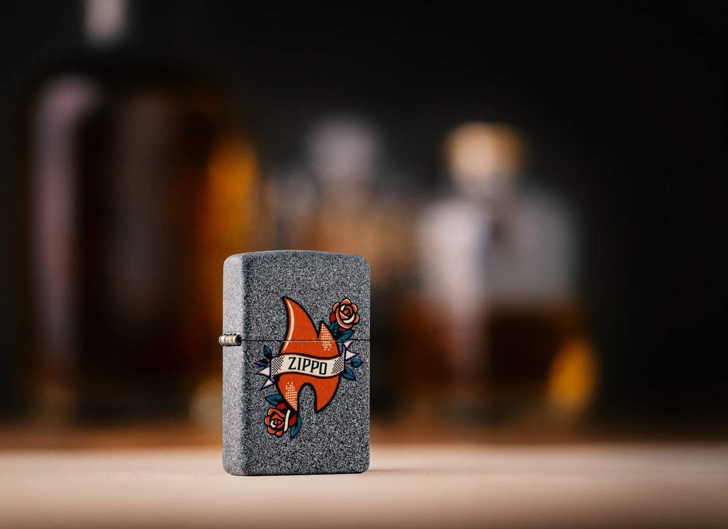 Diseño de tatuaje de la llama de Zippo