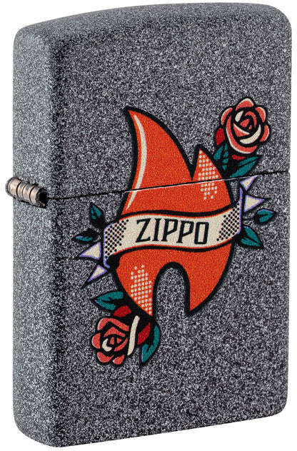 Diseño de tatuaje de la llama de Zippo