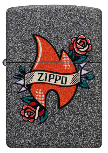 Diseño de tatuaje de la llama de Zippo