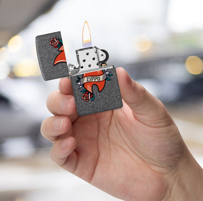 Diseño de tatuaje de la llama de Zippo