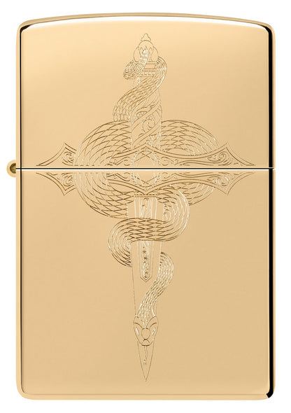Diseño de espada y serpiente