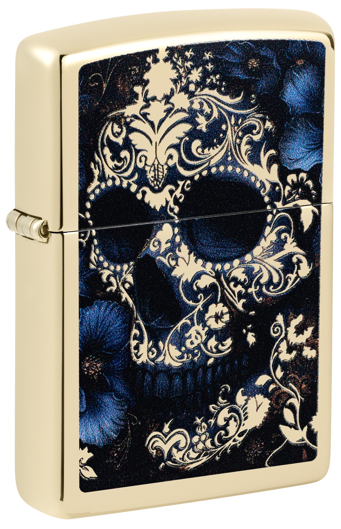 Diseño de calavera con flores