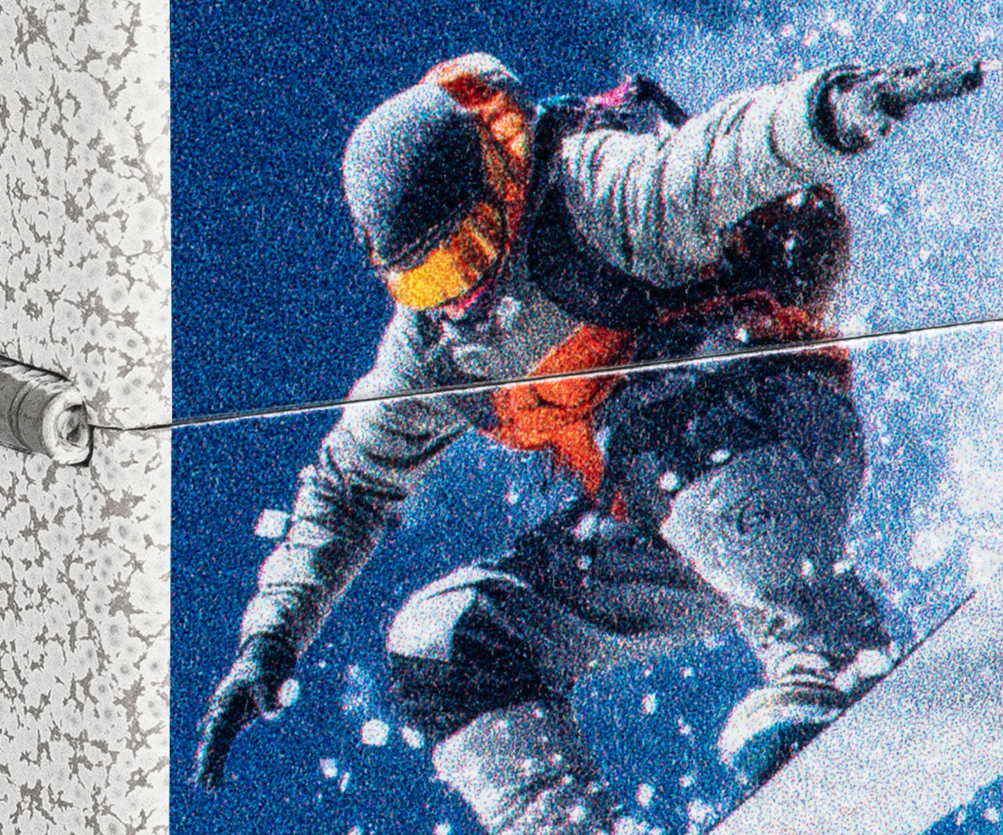 Diseño de esquiador de snowboard