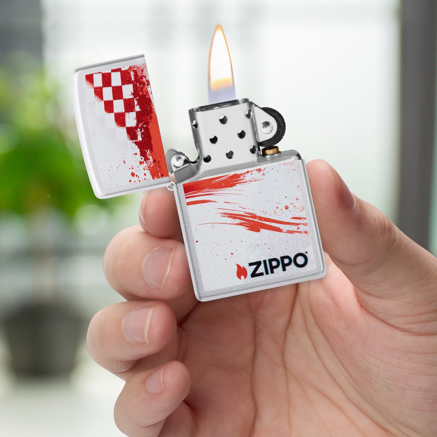 Diseño de Zippo a cuadros