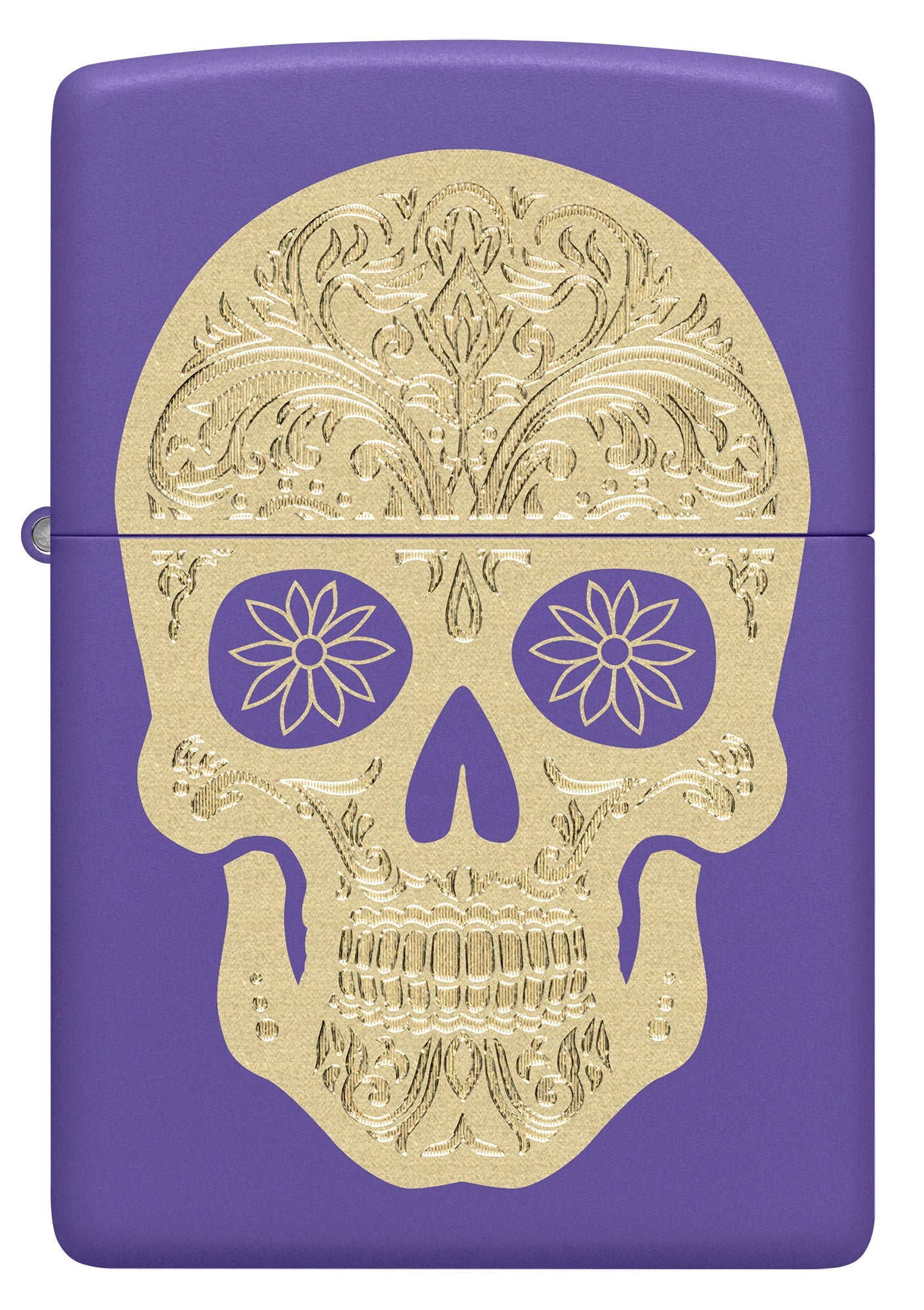 Diseño de calavera mexicana dorada