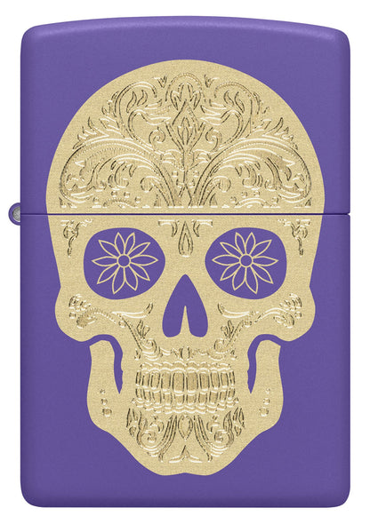 Diseño de calavera mexicana dorada