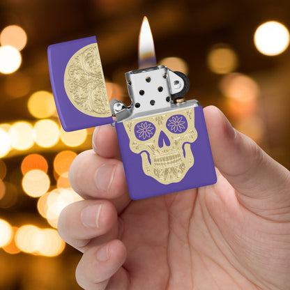 Diseño de calavera mexicana dorada