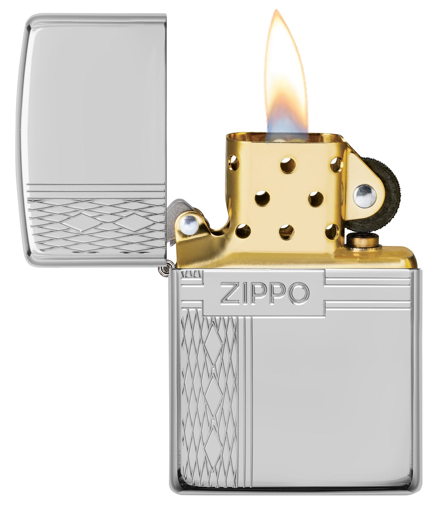 Armor® Sterling Silver Zippo Diamond Design