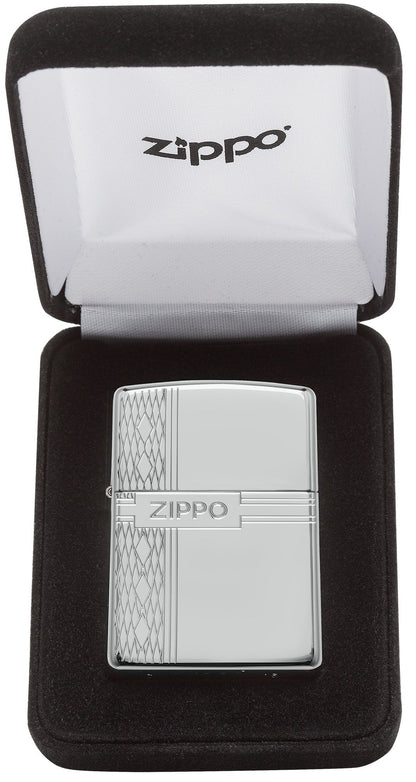 Armor® Sterling Silver Zippo Diamond Design