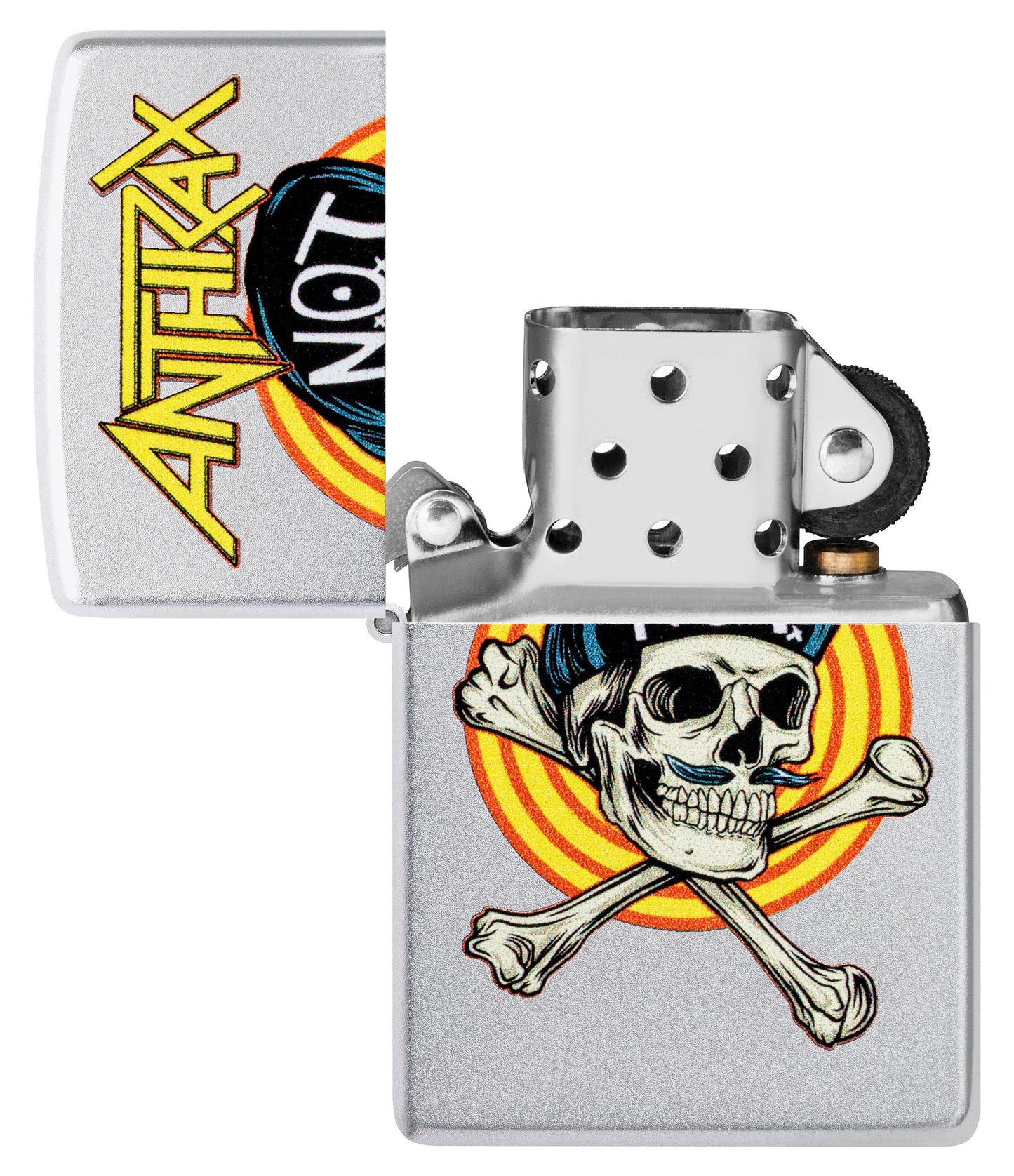 Diseño de calavera Not Man de Anthrax