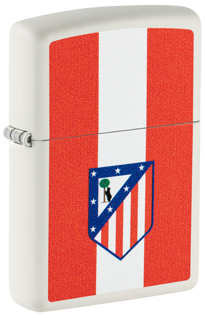 Diseño de rayas con el logotipo del Atlético de Madrid
