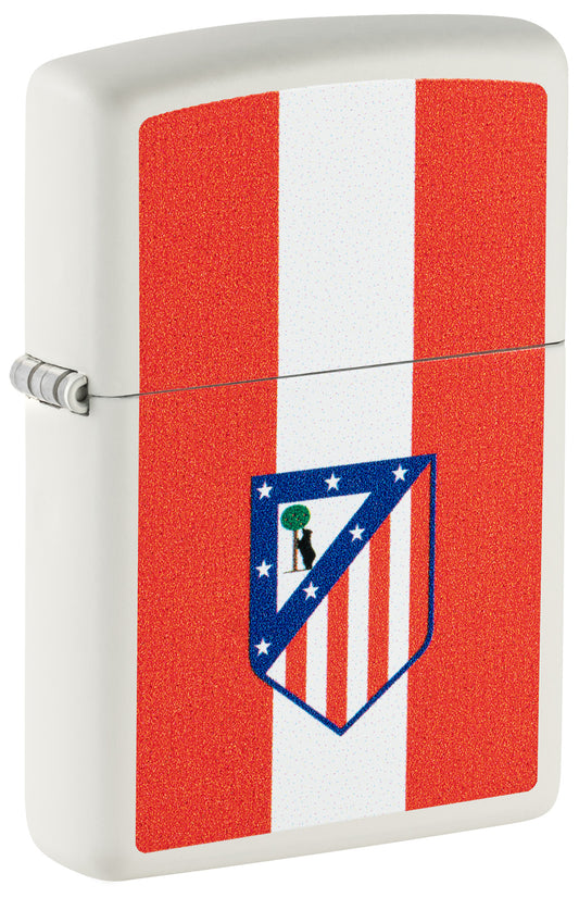 Diseño de rayas con el logotipo del Atlético de Madrid
