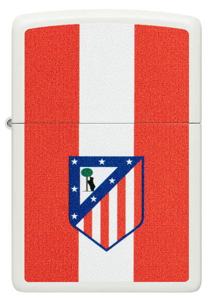 Diseño de rayas con el logotipo del Atlético de Madrid
