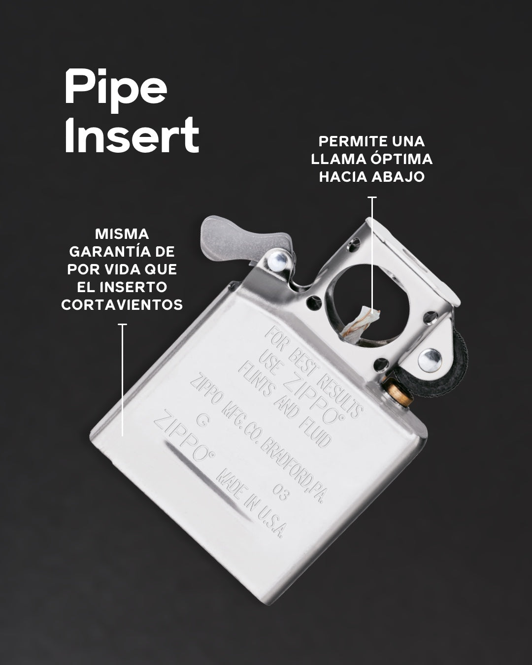 ZIPPO | IPipe Insert Chrome para encendedor tormenta – Zippo Spain