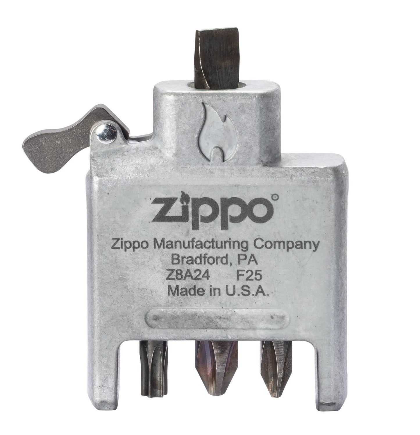 Destornillador Bit Safe con estuche de cromo cepillado