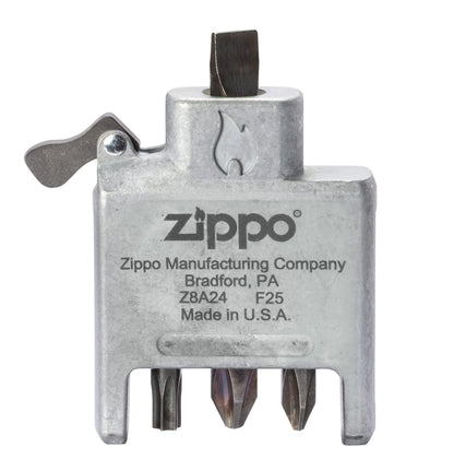 Destornillador Bit Safe con estuche de cromo cepillado