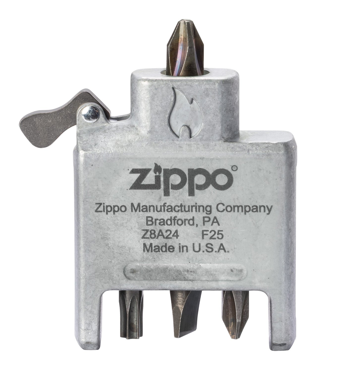 Destornillador Bit Safe con estuche de cromo cepillado