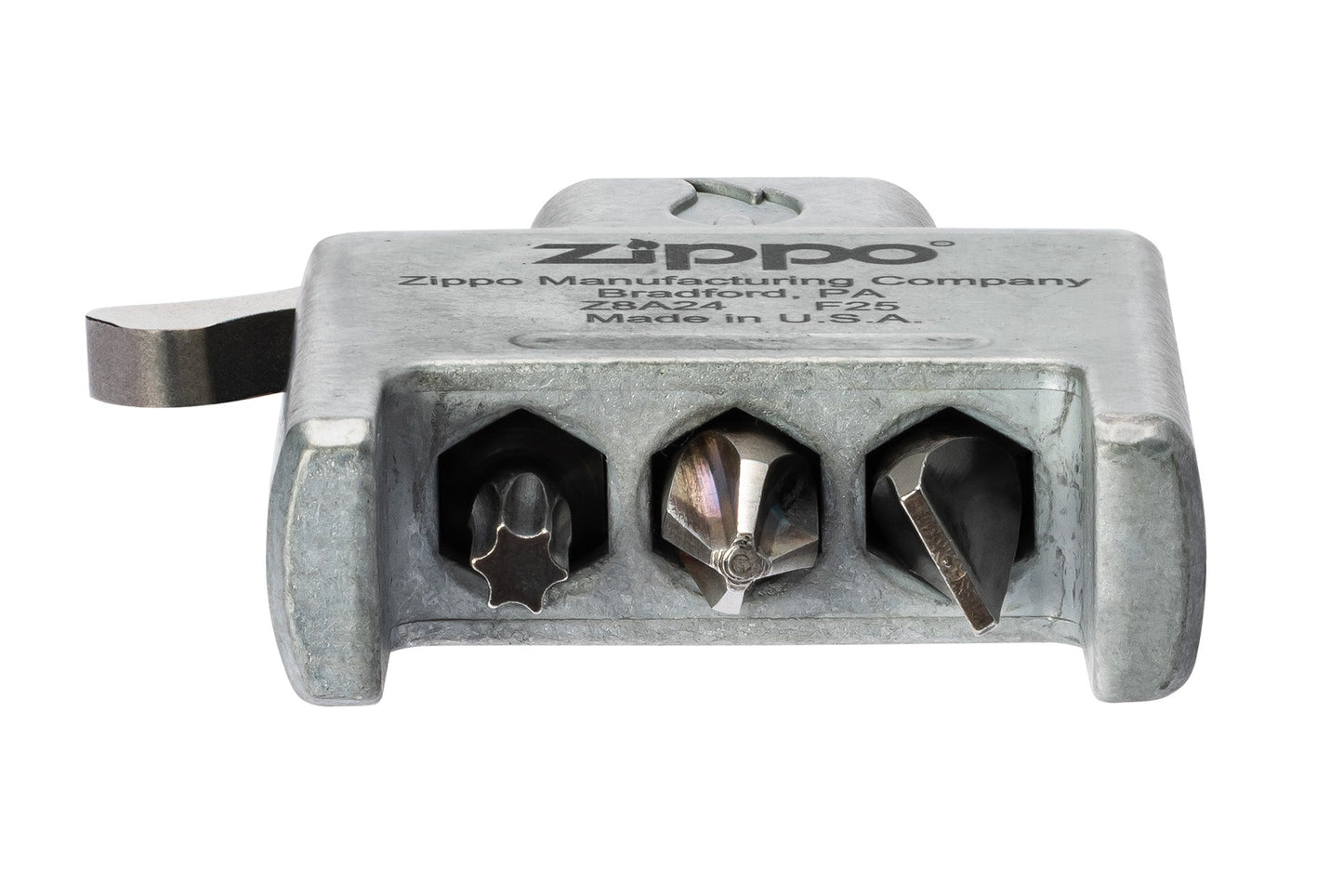 Destornillador Bit Safe con estuche de cromo cepillado