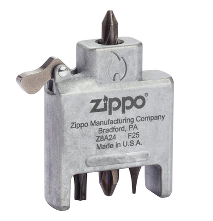 Destornillador Bit Safe con estuche de cromo cepillado