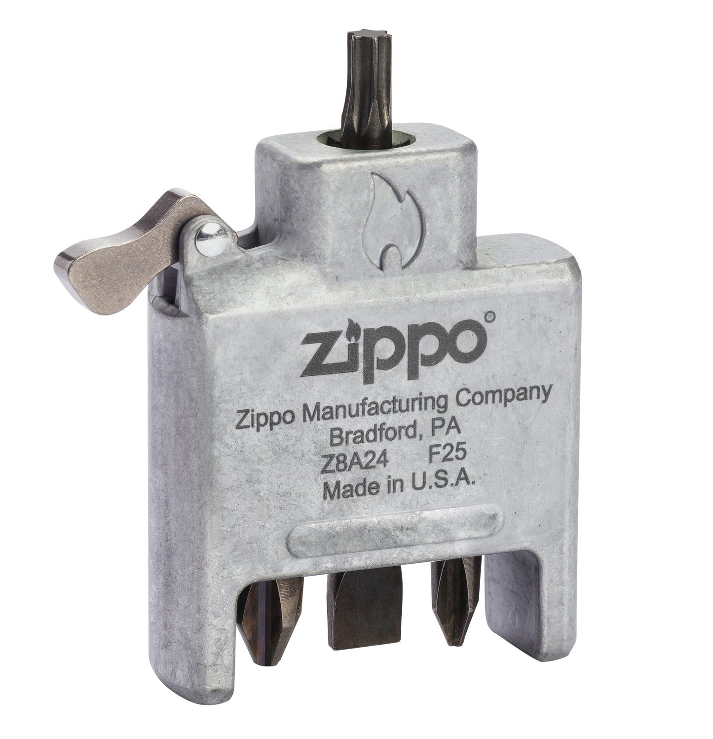 Destornillador Bit Safe con estuche de cromo cepillado