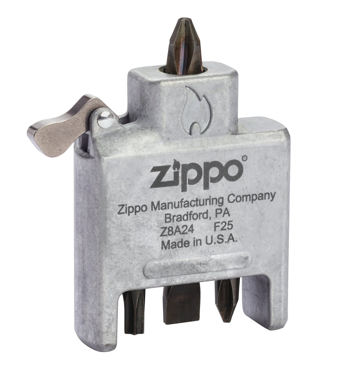 Destornillador Bit Safe con estuche de cromo cepillado