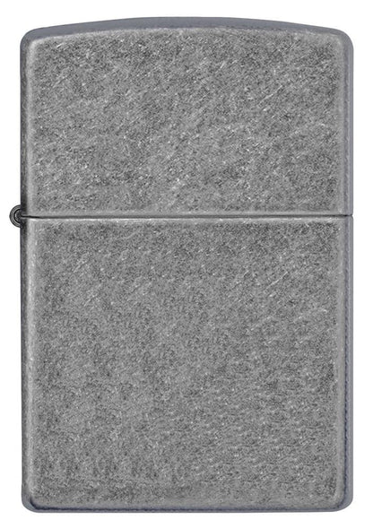 Vue de face briquet Zippo plaque Antique Silver
