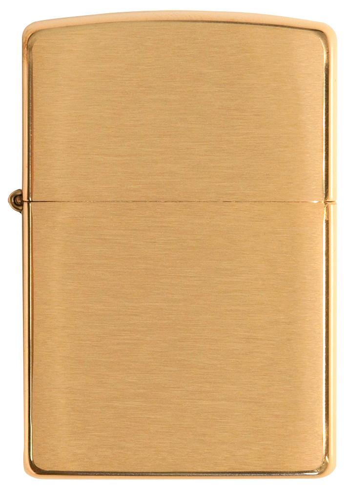 Vue de face briquet Zippo Armor Brass Brushed