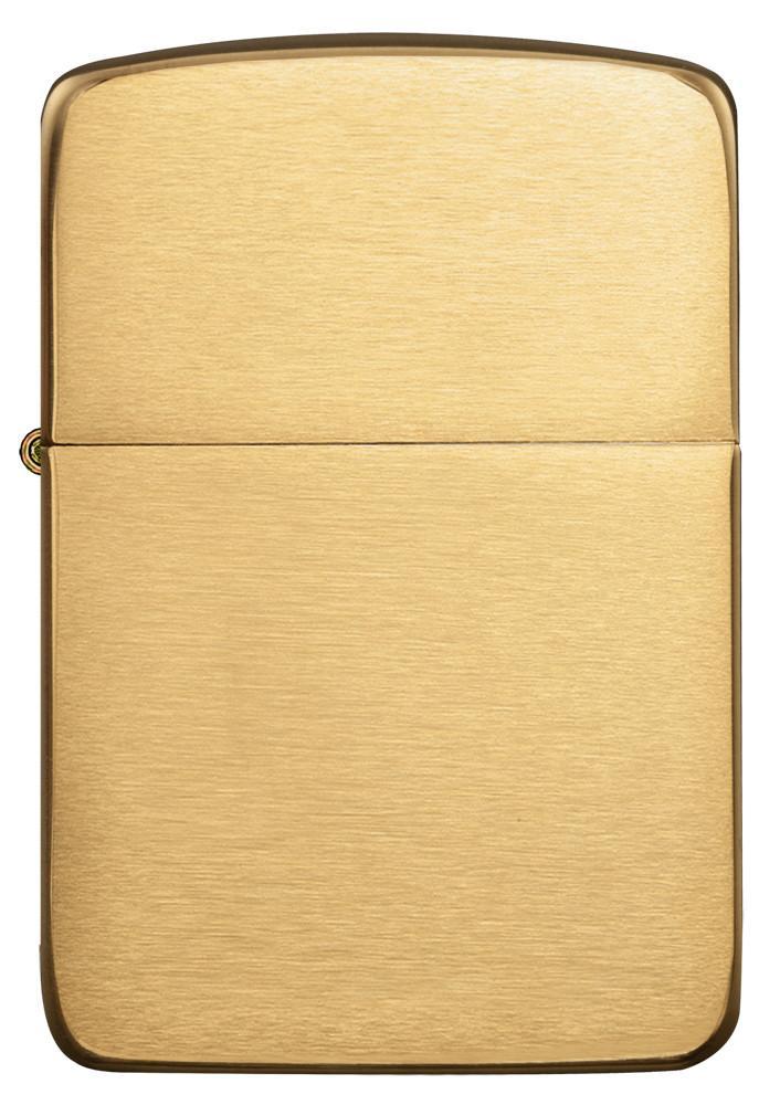 Encendedor Zippo 1941 Réplica vista frontal en latón cepillado en oro