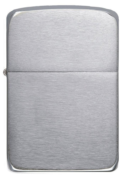 Réplica de encendedor Zippo 1941 vista frontal en aspecto de cromo cepillado