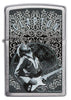 Encendedor Zippo Vista Frontal Cromo Cepillado con Imagen de Eric Clapton por Ron Pownall