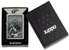 Encendedor Zippo Vista Frontal Cromo Cepillado con Foto de Eric Clapton por Ron Pownall en Caja de Regalo Abierta
