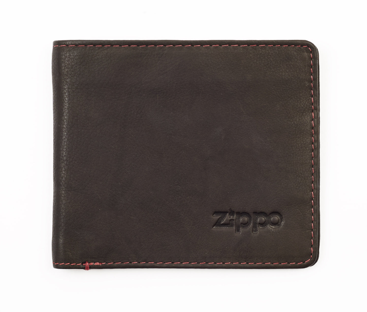 Vue de face portefeuille fermé avec marque Zippo, format horizontal
