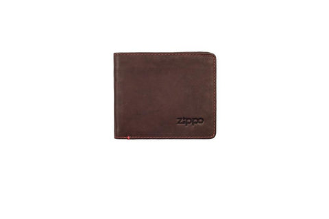 Vue de face portefeuille horizontal fermé avec marque Zippo