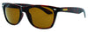 Vista frontal 3/4 de las gafas de sol Zippo marrón Havana