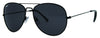 Vista frontal 3/4 de las gafas de sol de Piloto Zippo con montura negra