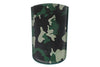 Vue de face porte-clés Zippo cuir motif camouflage vert avec logo Zippo