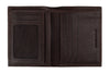 Portefeuille Zippo en cuir marron fermé avec logo Zippo, ouvert