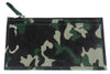 Vue de dos porte-cartes motif camouflage vert avec poche zippée marque Zippo