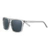 Vista frontal 3/4 Zippo gafas de sol rectangulares transparentes, lentes grises