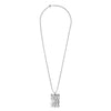  Square Pendant Necklace Stainless Steel