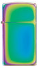 Vue de face briquet Zippo Slim multicolore