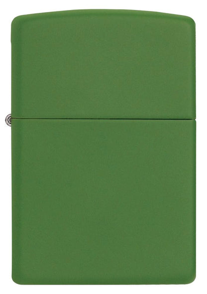 Vue de face briquet Zippo modèle de base Moss Green Matte