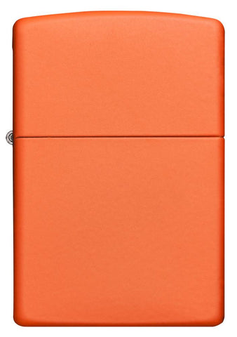 Vue de face briquet Zippo Orange Matt modèle de base