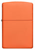 Vue de face briquet Zippo Orange Matt modèle de base