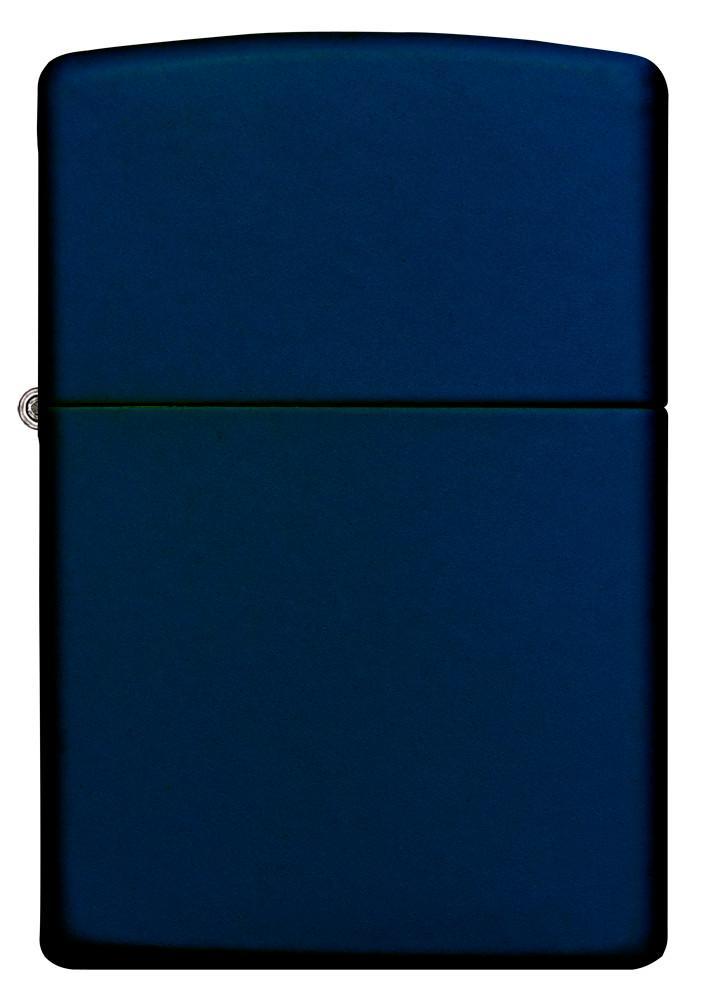 Vue de face briquet Zippo modèle de base Navy Blue Matte