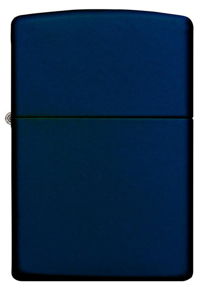 Vue de face briquet Zippo modèle de base Navy Blue Matte
